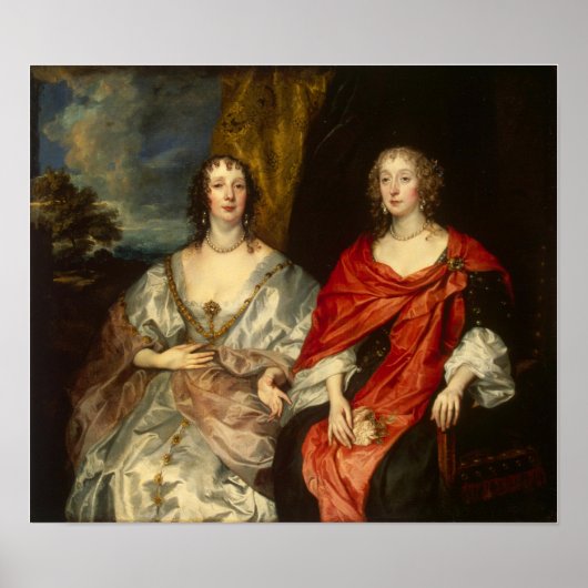 Van Dyck - portret van twee dames Poster (Voorkant)