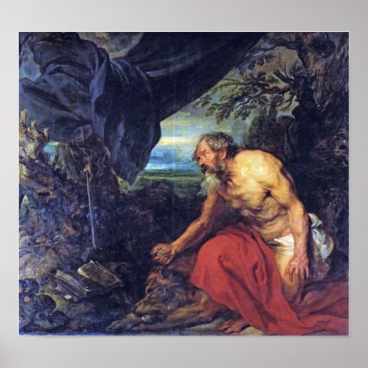 Van Dyck - Sint-Jerome Poster (Voorkant)