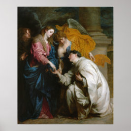 Van Dyck - visie van Blessed Hermann Joseph Poster