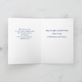 Van een afstand tot Yours Christmas Blessing Mange Kaart (Binnen)