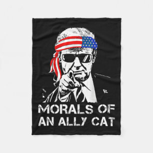 Van een bondgenoot Cat Funny Trump 2024 Trump Pres Fleece Deken
