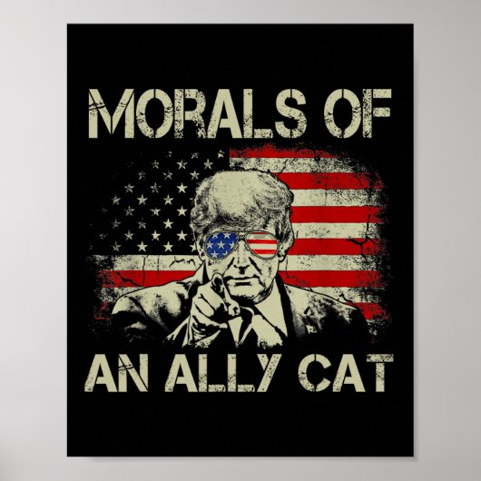 Van een bondgenoot kat Funny Trump 2024 Poster (Voorkant)