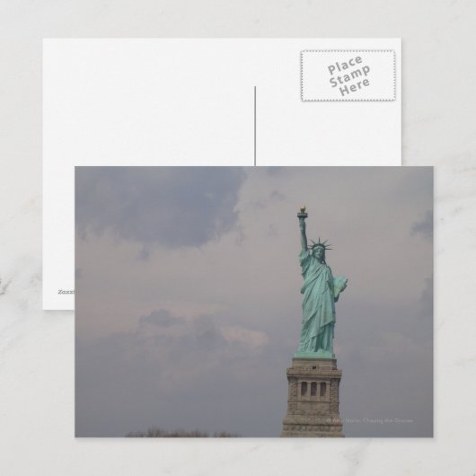 Van een centraal vrijheidsbeeld briefkaart (Voorkant / Achterkant)