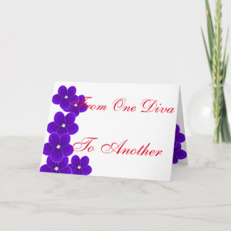 Van Één Diva aan een andere Feestdagen Kaart