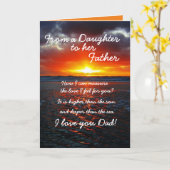 "VAN EEN DOCHTER AAN HAAR VADER" WENSKAART KAART (Gele Bloem)