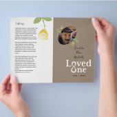 Van één gele roze kok Memorial Service Programme Flyer (Hand)