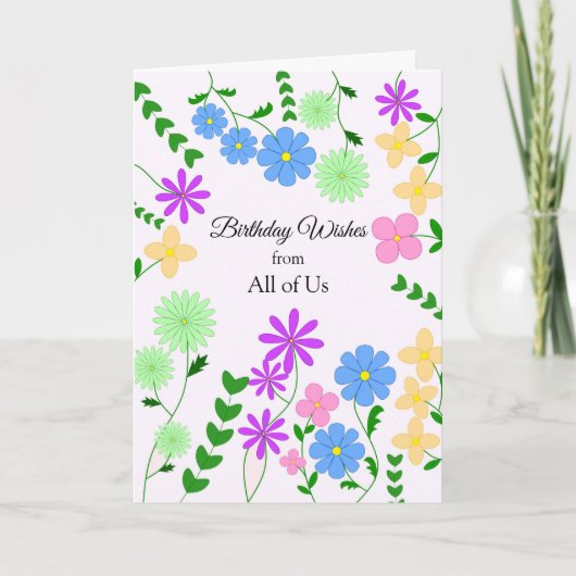 Van een groepsverjaardagskaart kaart (Voorkant)