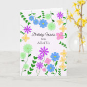 Van een groepsverjaardagskaart kaart (Gele Bloem)