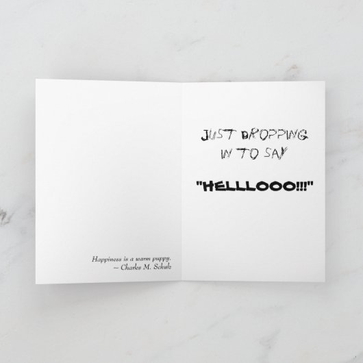 Van een hond Hallo Kaart (Binnen)