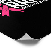 Van een krijger borstkanker Shirt roze lint Poster (Hoek)