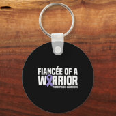 Van een krijger fibromyalgie bewustzijn sleutelhanger (Voorkant)