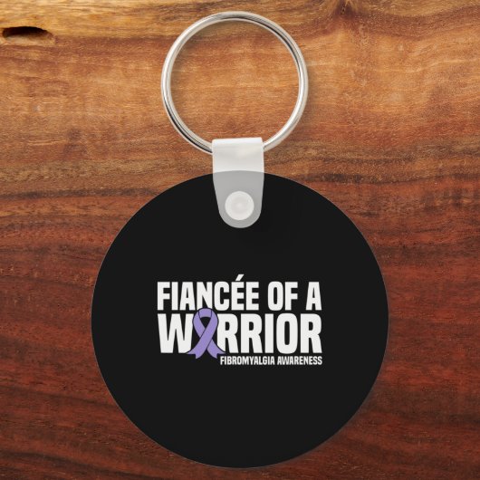 Van een krijger fibromyalgie bewustzijn sleutelhanger (Voorkant)