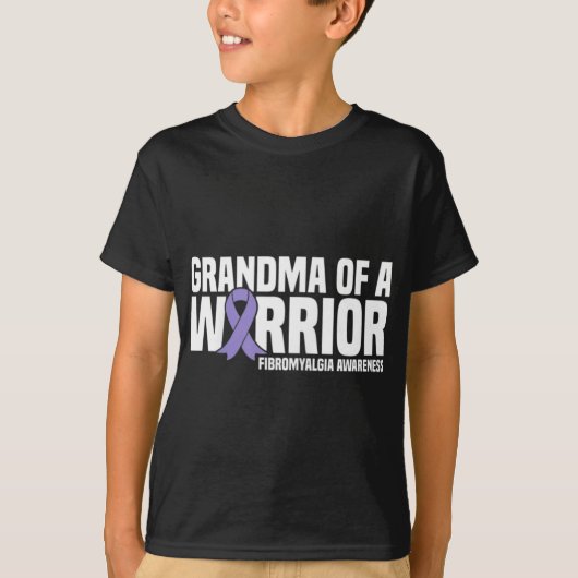 Van een krijger fibromyalgie bewustzijn t-shirt (Voorkant)