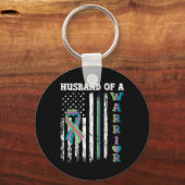 Van een Krijger Gemetastaseerde Borstkanker Amerik Sleutelhanger (Voorkant)