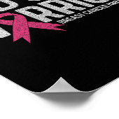 Van een krijger Shirt vader borstkanker roze lint Poster (Hoek)