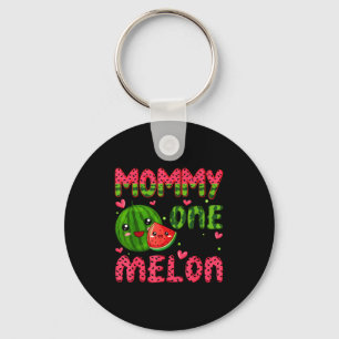 Van één mama-meloen 1e verjaardag watermeloen sleutelhanger
