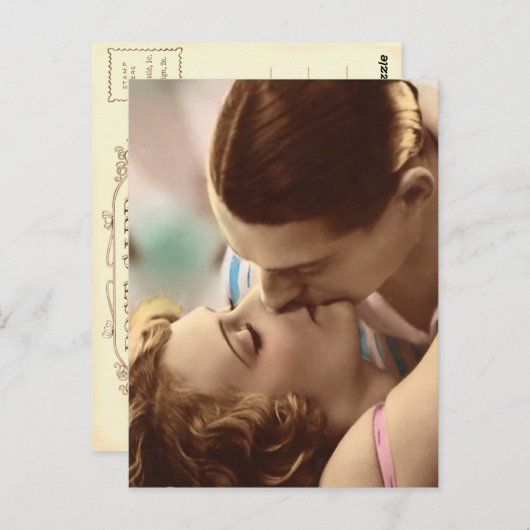 Van een paar Frans Briefkaart houden (Voorkant / Achterkant)