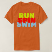 van een ronddraaien triatleet t-shirt (Design voorkant)