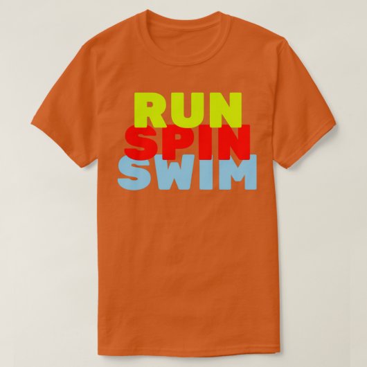 van een ronddraaien triatleet t-shirt (Design voorkant)