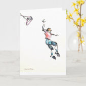 Van een schommel springen! kaart (Gele Bloem)