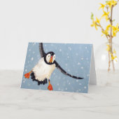 Van een "speelse Papegaaiduiker" de Horizontale Kaart (Gele Bloem)