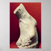 Van een standbeeld afkomstige voet poster (Voorkant)