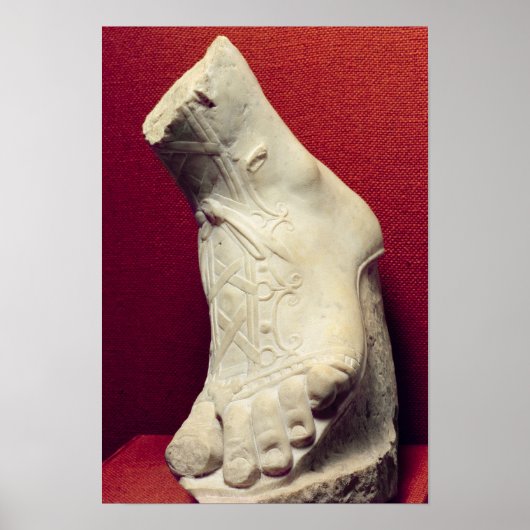 Van een standbeeld afkomstige voet poster (Voorkant)