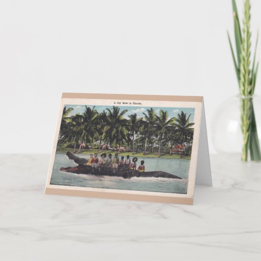 Van een "van de Vreugde Rit in Florida" Zwarte Kaart (Voorkant)