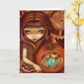 Van een "van het Uurwerk Pompoen" het Wenskaart Kaart (Gele Bloem)