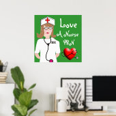 Van een verpleegster PRN-Poster houden Poster (Thuiskantoor)