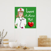 Van een verpleegster PRN-Poster houden Poster (Keuken)