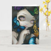 Van een "verwarring van Vleugels" het Wenskaart Kaart (Gele Bloem)