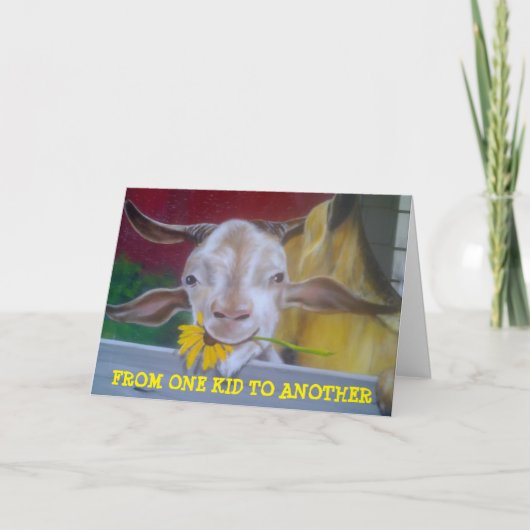 VAN ÉÉN "VOLWASSEN"-KIND NAAR EEN ANDERE BIEDDAAGK KAART (Voorkant)