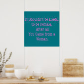 Van een vrouw poster (Keuken)