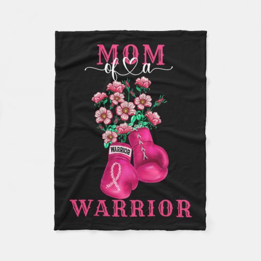 Van een Warrior Borstkanker Ondersteuningssquadron Fleece Deken (Voorkant)
