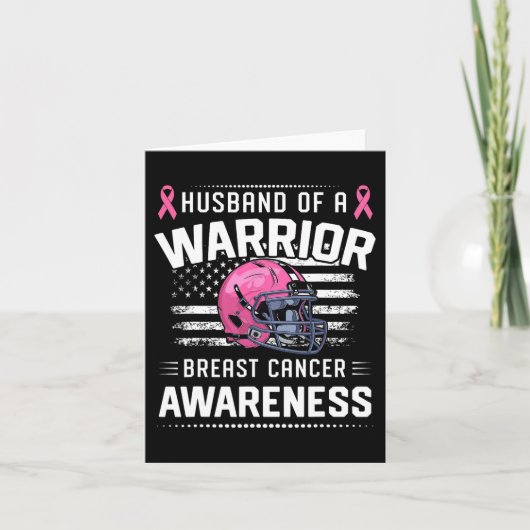 Van een Warrior Breast Cancer Awareness Football Kaart (Voorkant)