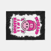 Van een Warrior Breast Cancer Awareness Support Sq Fleece Deken (Voorkant (Horizontaal))