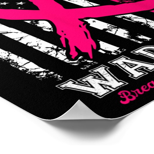 Van een Warrior Breast Cancer Awareness Support Sq Poster (Hoek)