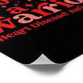 Van een Warrior Heart Disease Awareness Red Ribbon Poster (Hoek)