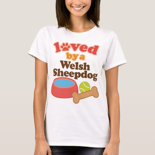 Van een Welsh Sheepdog (Hondenras) T-shirt (Voorkant)