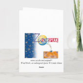 Van een zeldzame vogel feestdagen kaart (Achterkant)