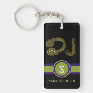 van eerste jay monogram sleutelhanger
