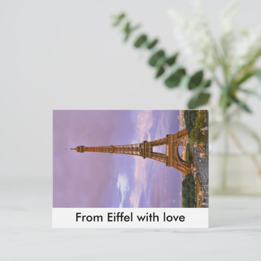 Van Eiffel met liefde Briefkaart (Staand voorkant)