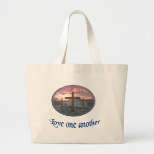 Van elkaar houden grote tote bag