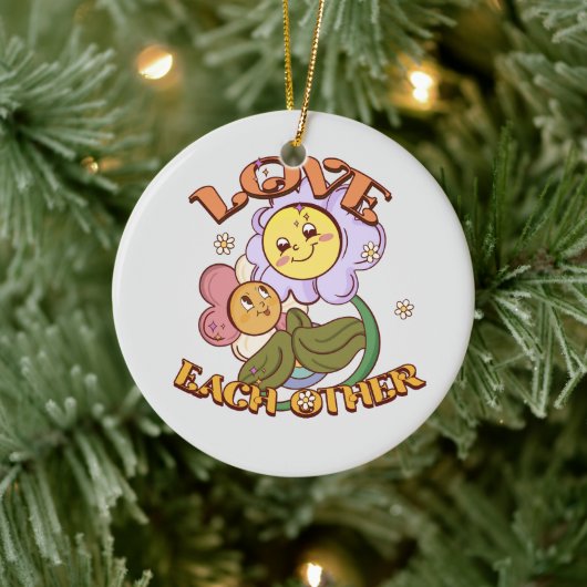 van elkaar houden keramisch ornament (Boom)