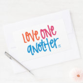 Van elkaar houden rechthoekige sticker (Envelop)