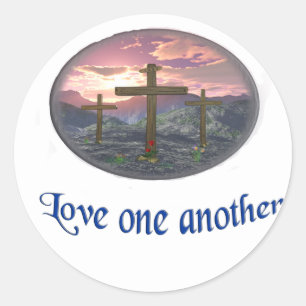 Van elkaar houden ronde sticker