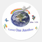 Van elkaar houden ronde sticker (Voorkant)