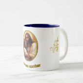 Van elkaar houden tweekleurige koffiemok (Voorkant rechts)