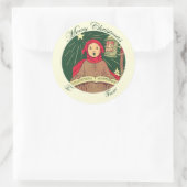 Van en naar Christmas Caroler Gift Label Label (Tas)